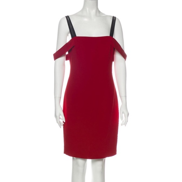 NWT Cinq a Sept Nova Red and Black Mini Dress - Picture 3 of 11